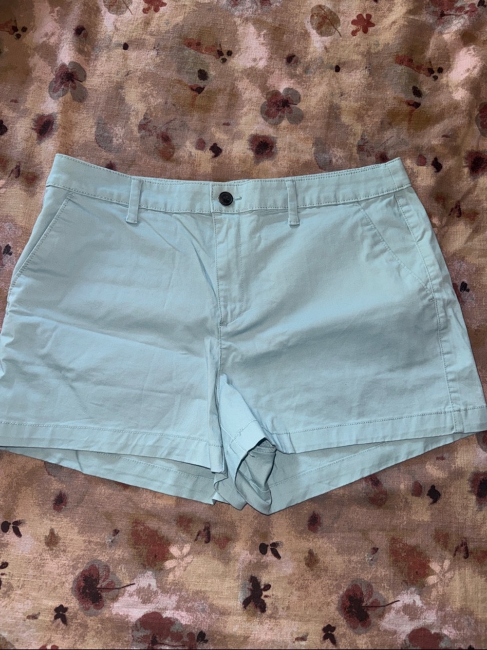a new day Light Blue High Waist Cotton Blend Women's Shorts